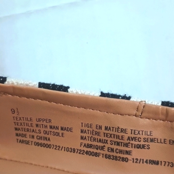Mossimo Textile Upper Strips Flat Size 9.5 - Picture 5 of 8